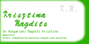 krisztina magdits business card